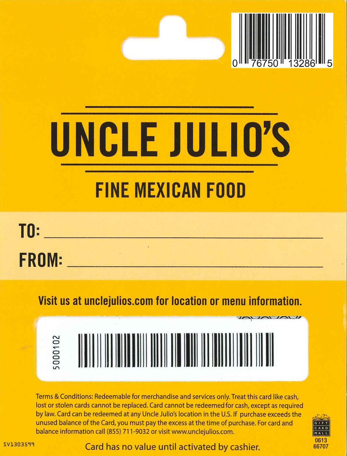 Gift Cards Uncle Julio S