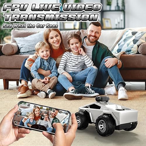 Miniatura 6 de Autos RC con cámara de control remoto con cámara 720P HD FPV, automóvil de control remoto todo terreno con batería recargable de luz corporal,