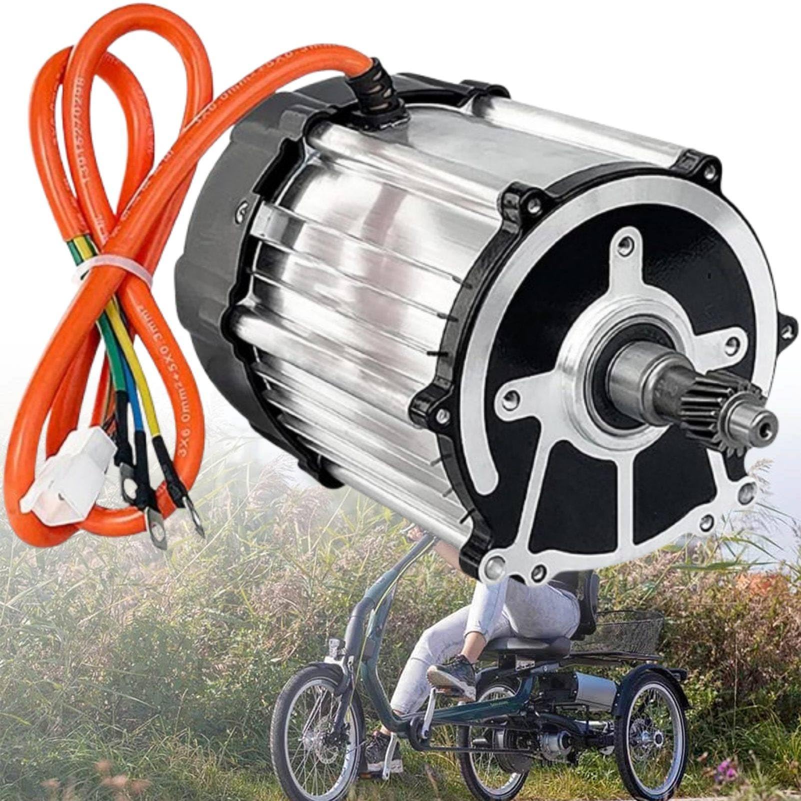 MhWrughts High Speed Brushless Motor Pure Copper Core 48V 60V 72V 1000W-2000W Differential Drive for E-Bike ATV Vehicle Modification 60v-1500w
