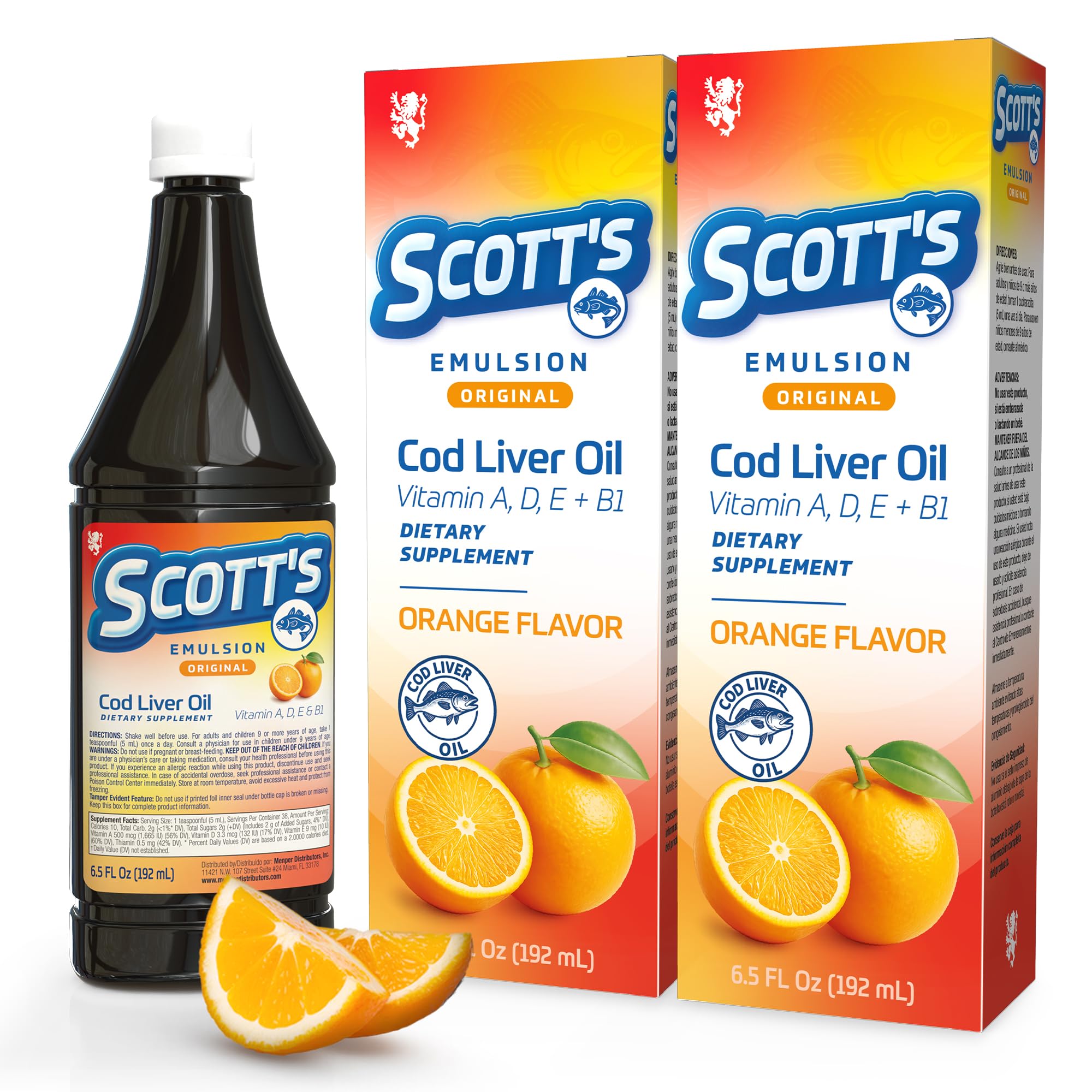Original Cod Liver Oil Omega 3 2-Pack Orange
