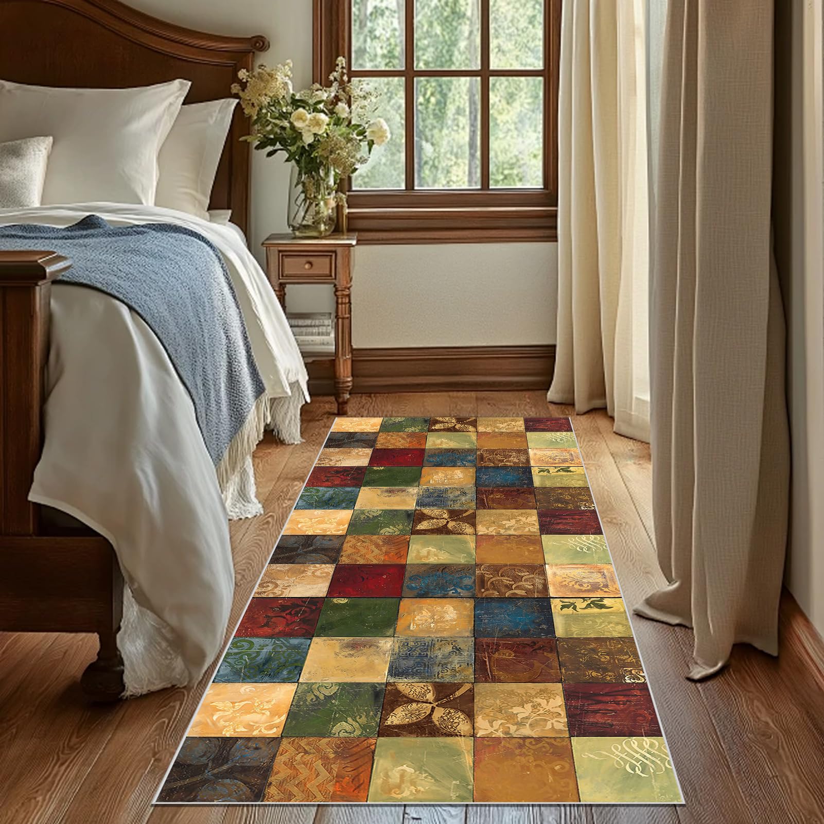 Küchenteppich Waschbar rutschfest Teppich Läufer Langer Flur Küchen Läufer 60 x 250 cm Flurteppich rutschfest mit Gummi Teppiche für Küchen Flur Eingang Schlafzimmer Waschküche