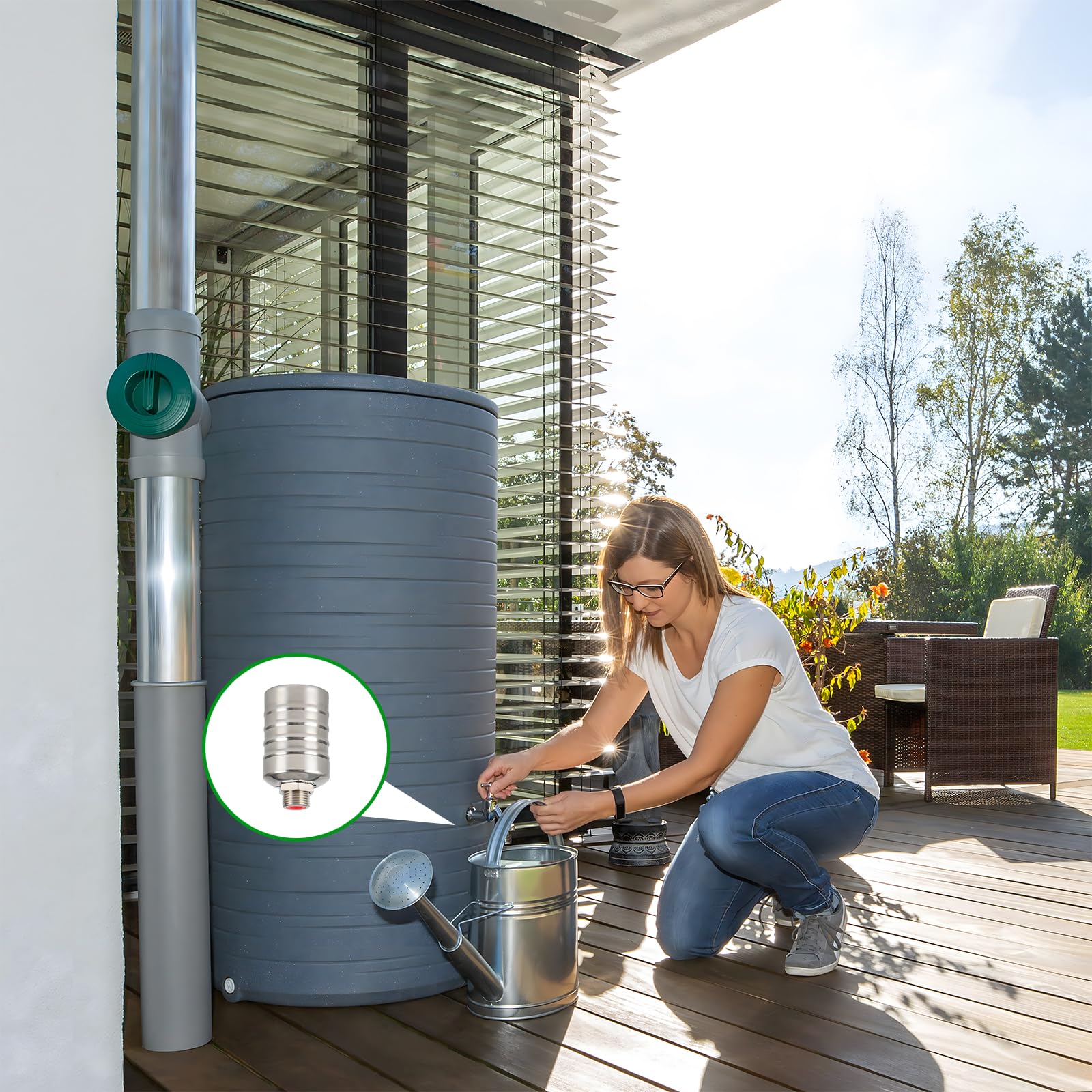 Schwimmerventil 1/2 Zoll Mit 30cm Wellrohr Und Wasserhahn-Dichtungsband, Automatisches Wasserstandskontrollventil 304 Edelstahl Schwimmerventil Für