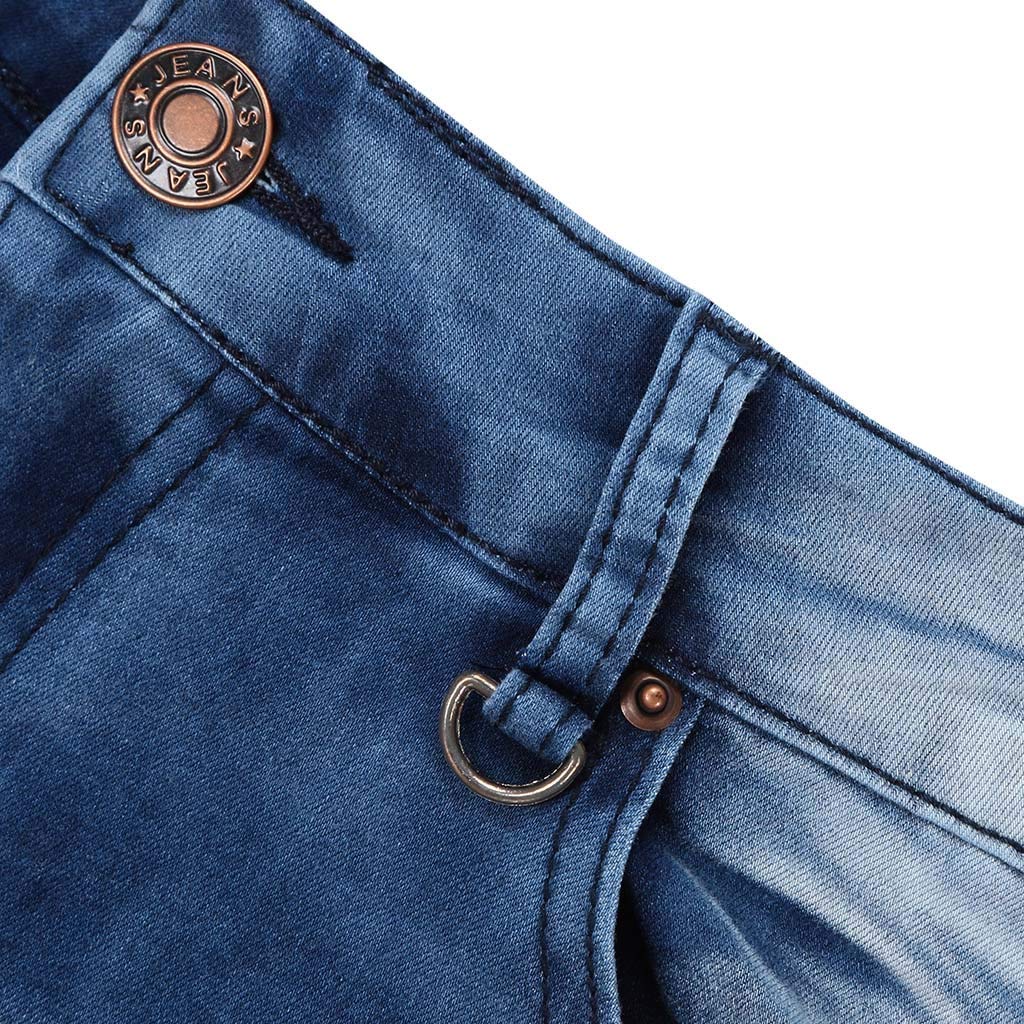 Jeans Herren hoch Schlaghosen ausgestellt Jeanshose Schlaghose mit großem Schlag Used Dunkelblaue ausgestellte Jeanshose Hose mit weitem Bein hip hop Felsen Hose