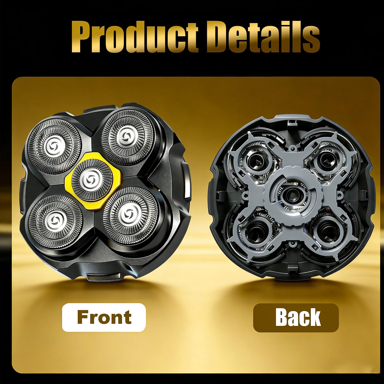 MicroTouch Titanium Shaver Replacement Heads, Black