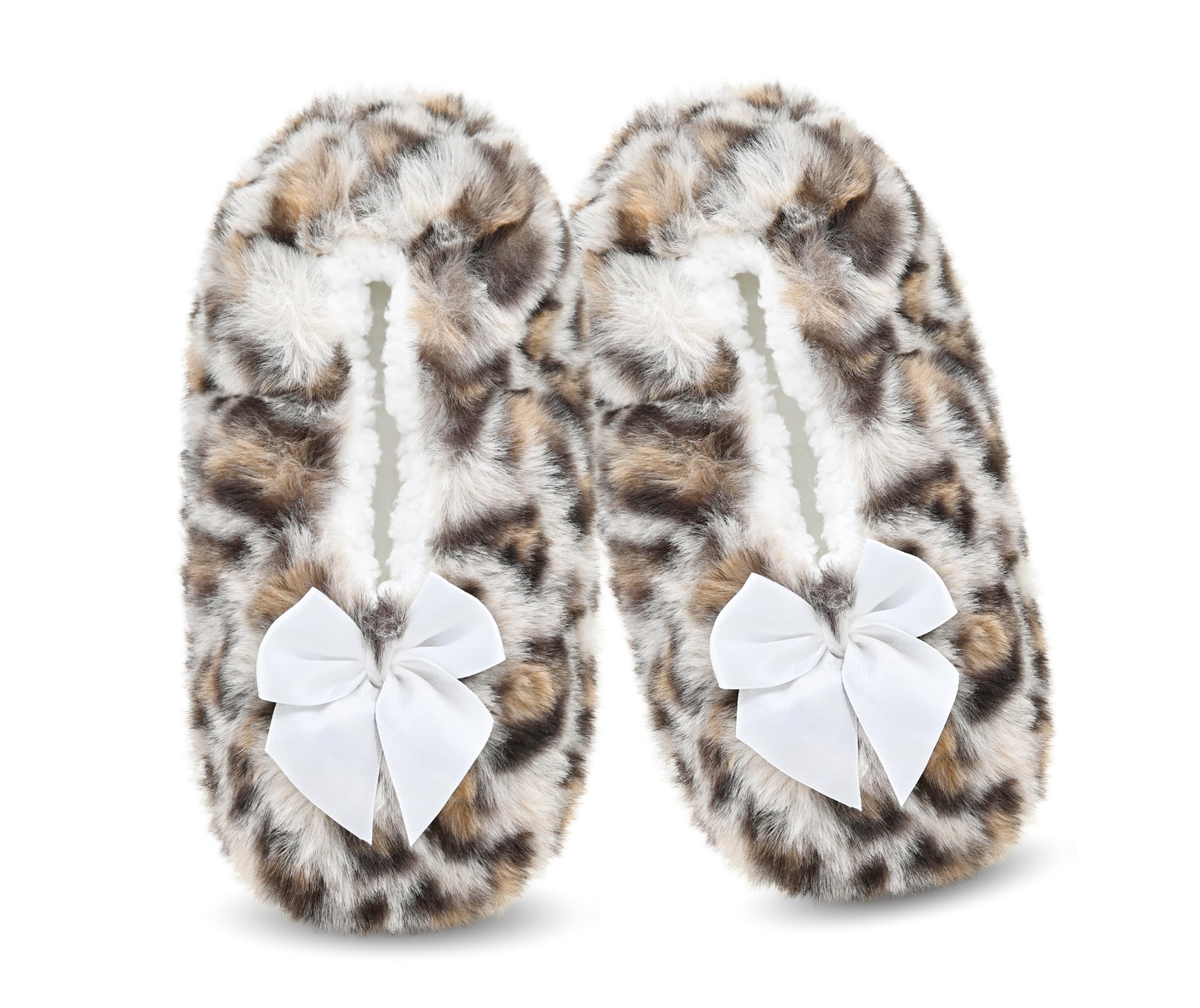 DICUIRD Womens Cozy&Warm Soft Sole Slipper Socks with Grippers-Fuzzy Fleece Lined House Slippers with Non-skid Bottoms