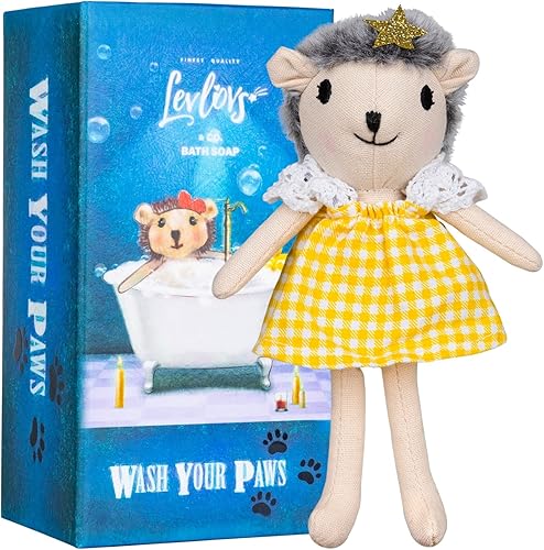 LEVLOVS Erizo en una barra de jabón Caja de juguete Baby Registry Animal Doll (erizo)