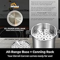 Vista 5 de THE TANKER by Denali Canning - 23 Quart Beginner Friendly Pressure Canner & Cooker Induction Compatible Pressure Gauge, 15lb & 10lb Weights