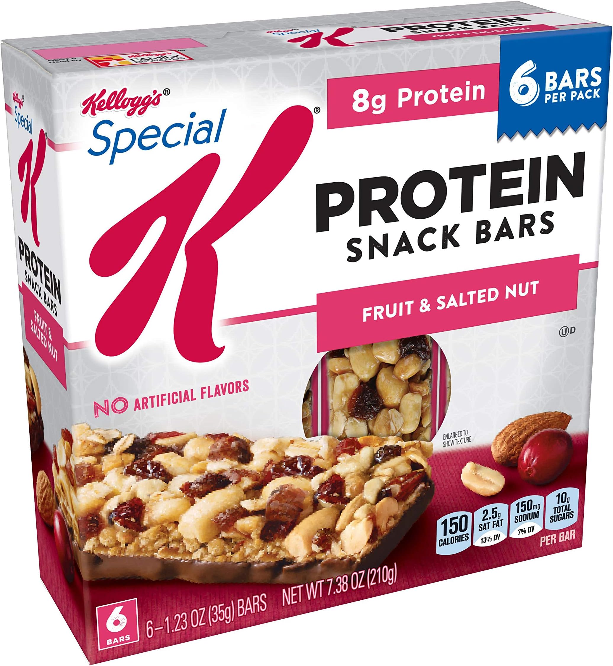 Kellogg's Special K, Protein Snack Bars, Fruit and Salted Nut, 7.38oz (Pack of 8)