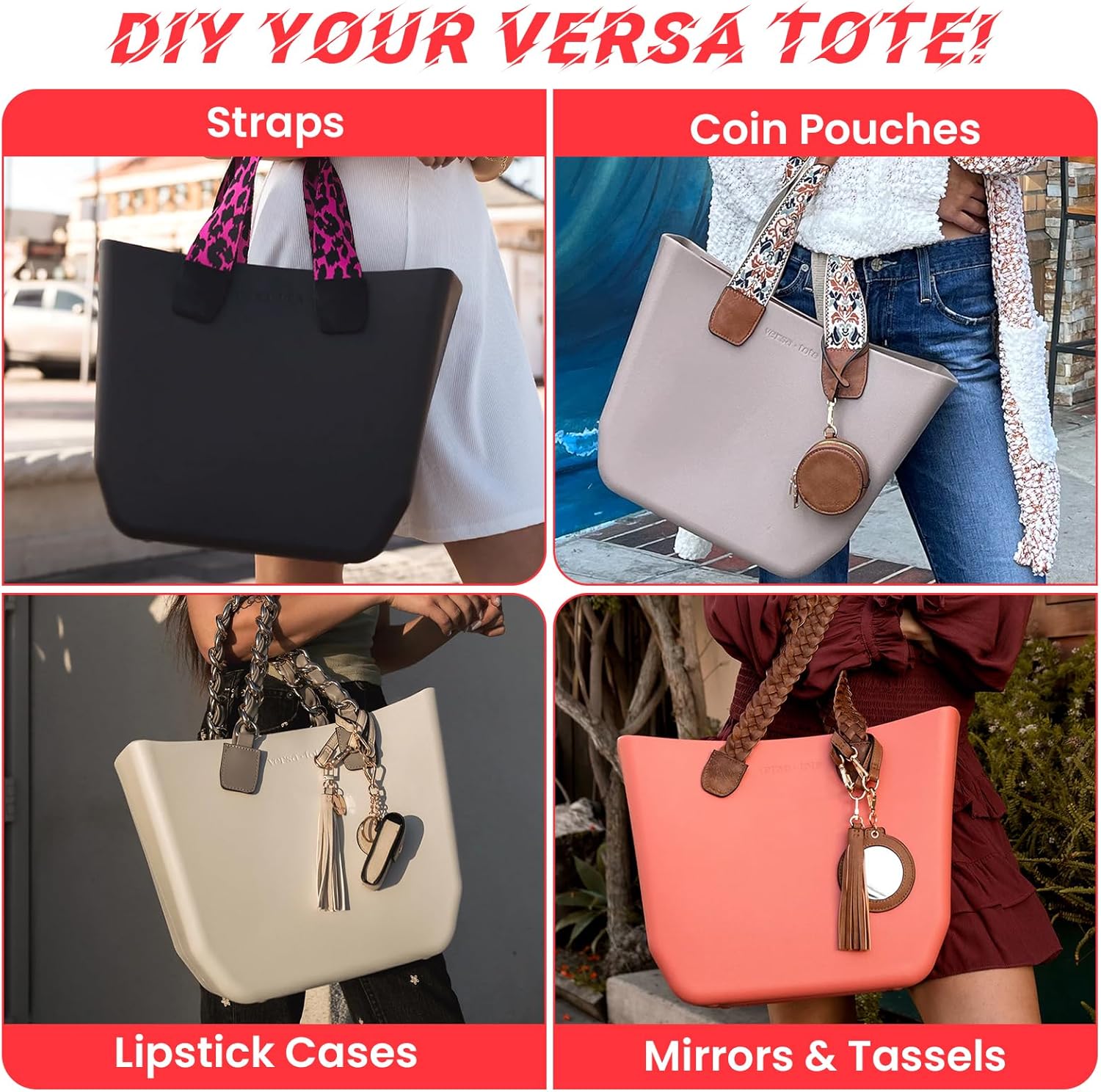 CARRIE All Textured Large Rubber Beach Bag Lightweight Waterproof Washable Durable Travel Tote for Boat Pool Sports Gym - Image 6