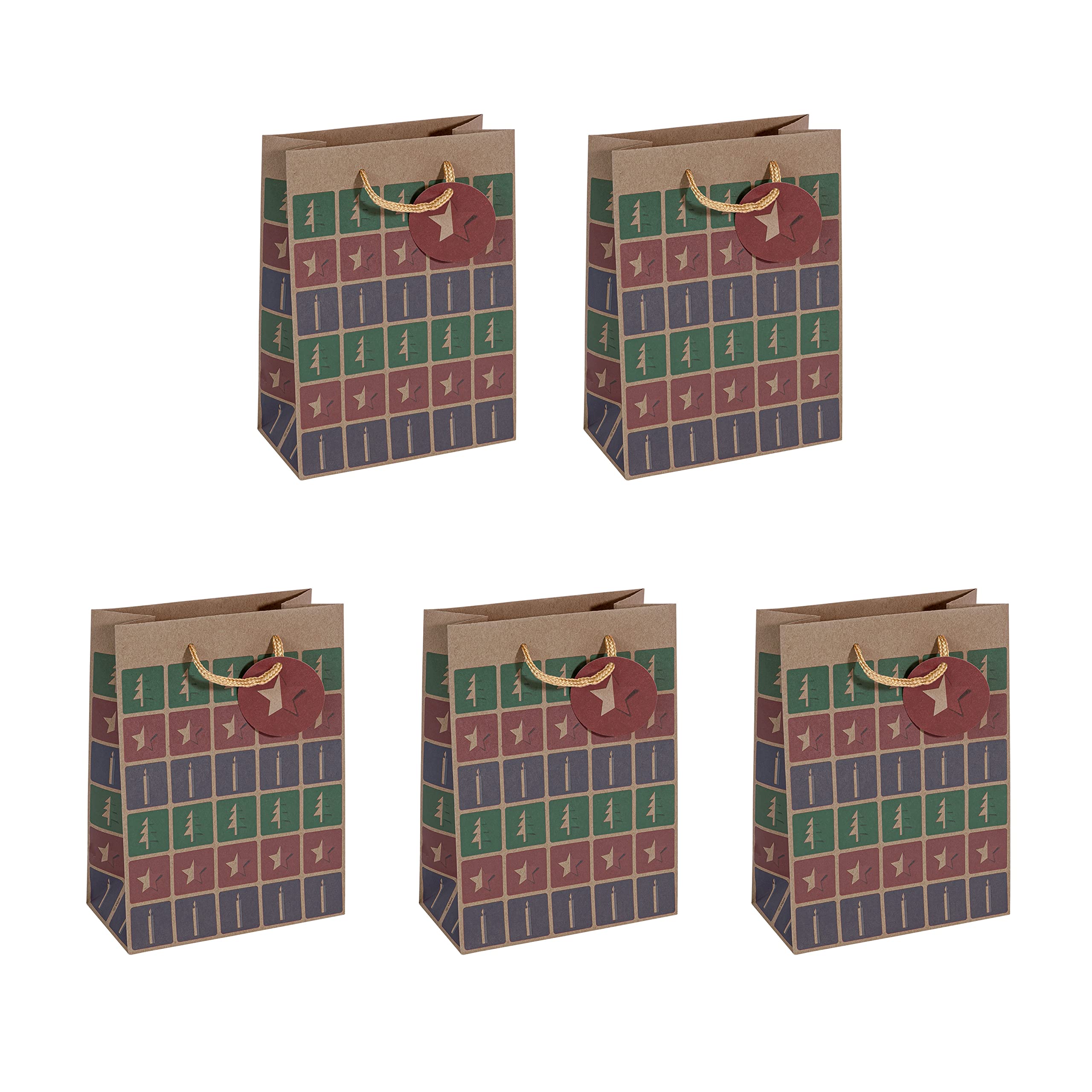 SIGEL GT044 Gift bag small, Green, Red, violet, 17 x 23 cm