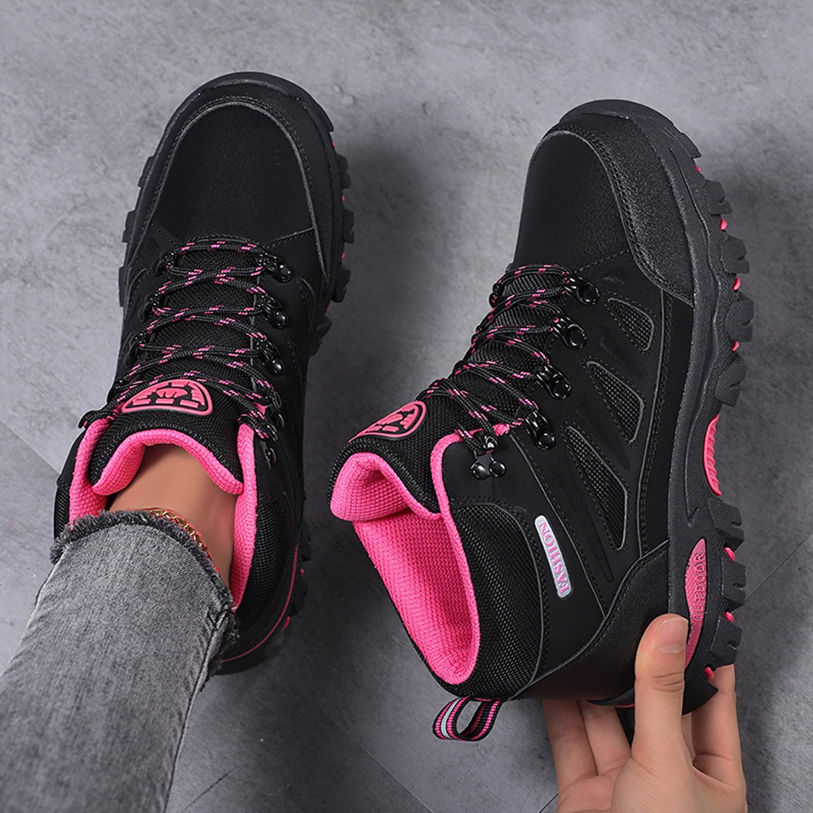 Generisch Chaussures de randonnée imperméables pour femme - Chaussures de randonnée - Chaussures de randonnée - Haute durabilité - Excellentes chaussures d'entraînement - Randonnée - Escalade