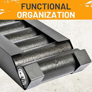 Foam Roller Storage Bells of Steel - Wall-Mounted Back Yoga Organizer