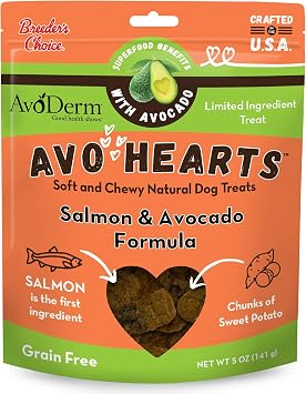AvoDerm AvoHearts Salmon and Avocado Formula Dog Treats 5oz