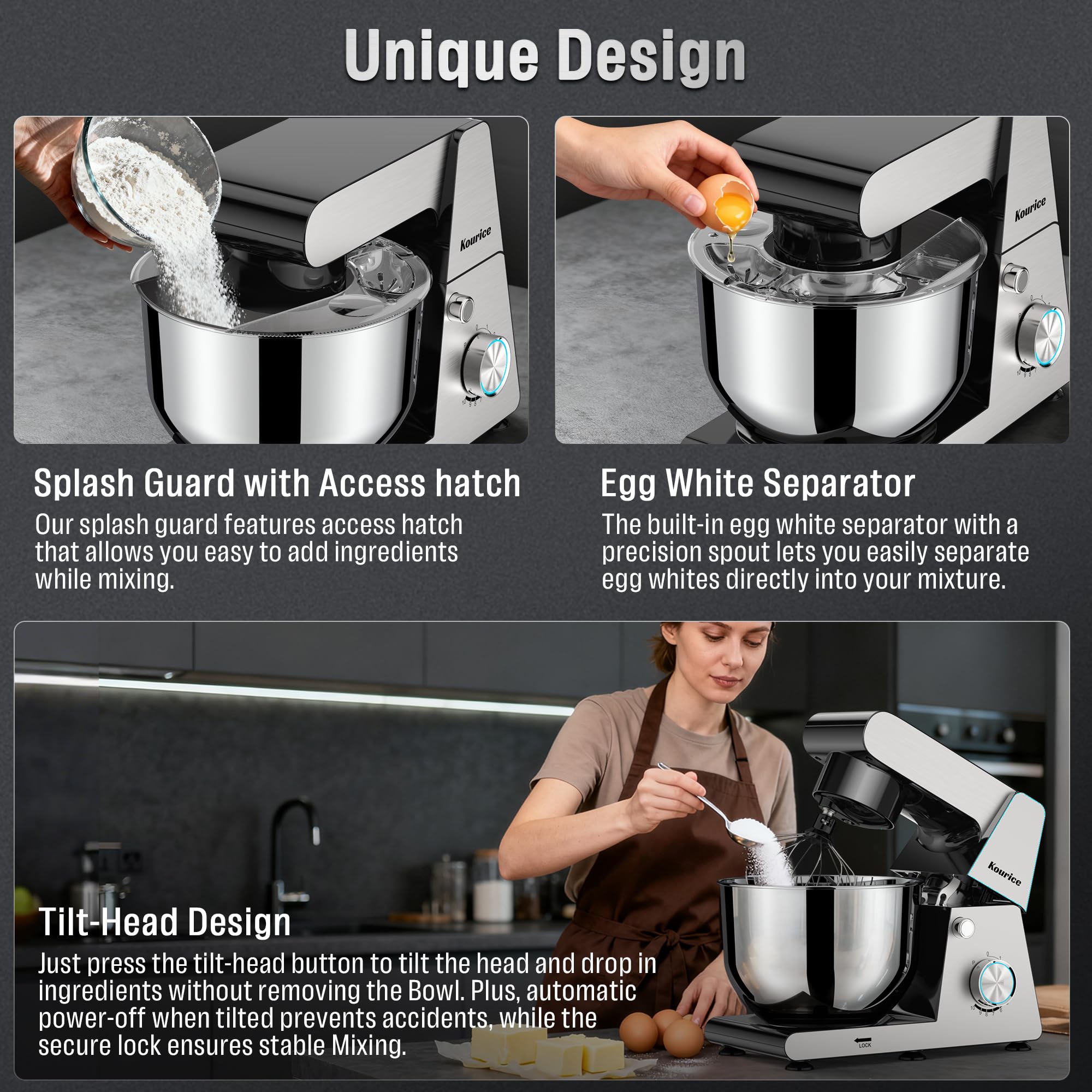 6,5 m² Mikser kuchenny Blender elektryczny Czarny