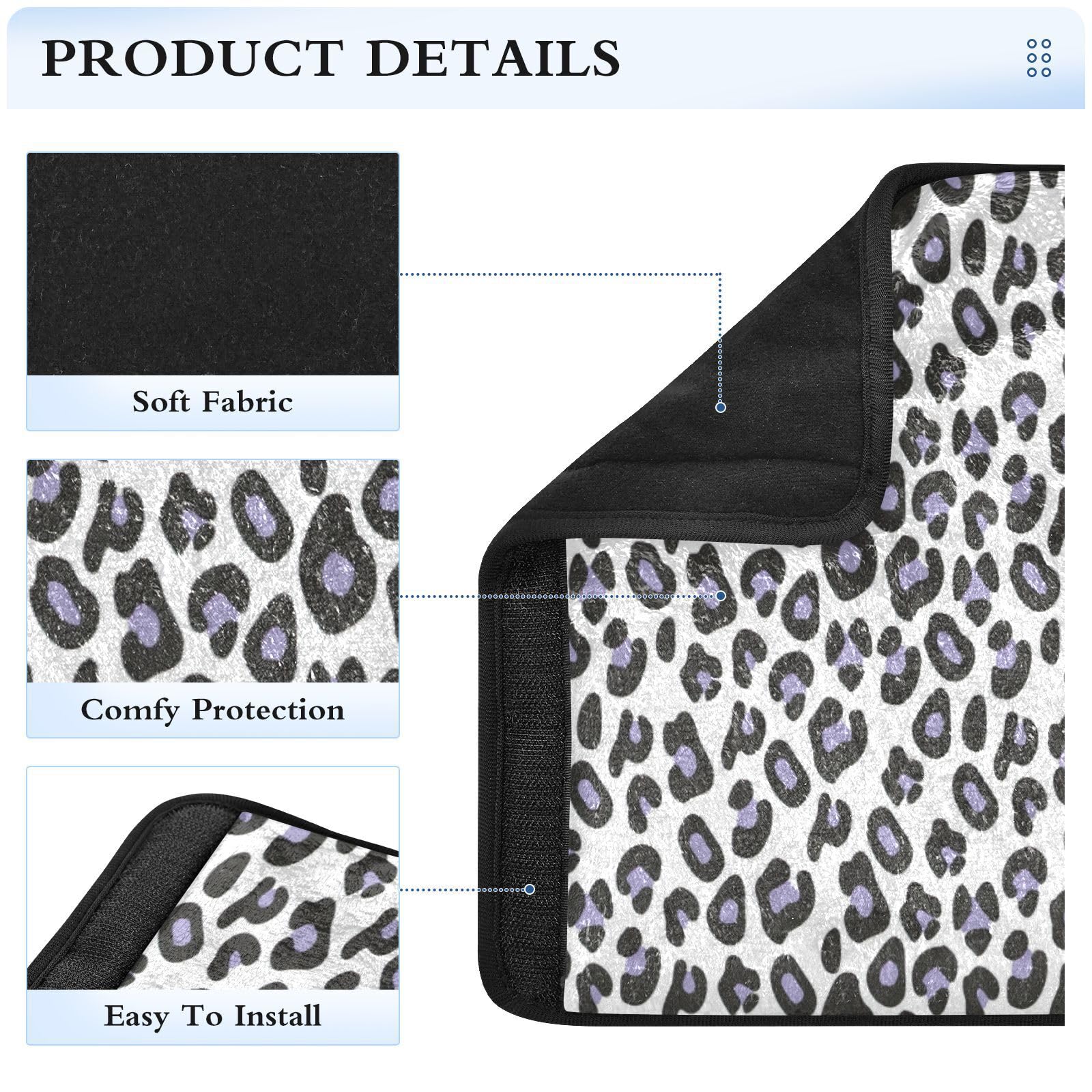 Leopardenmuster Sicherheitsgurtpolster - Weiche Schulterpolster Für Auto