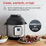 Instant Pot Duo Crisp Grand 6Qt 11-en-1 Friteuse à air et combo autocuiseur électrique avec couvercle multicooker qui frit à l'air, cuit à la vapeur, mijote, fait sauter, déshydrate et plus, application gratuite avec 1300 recettes