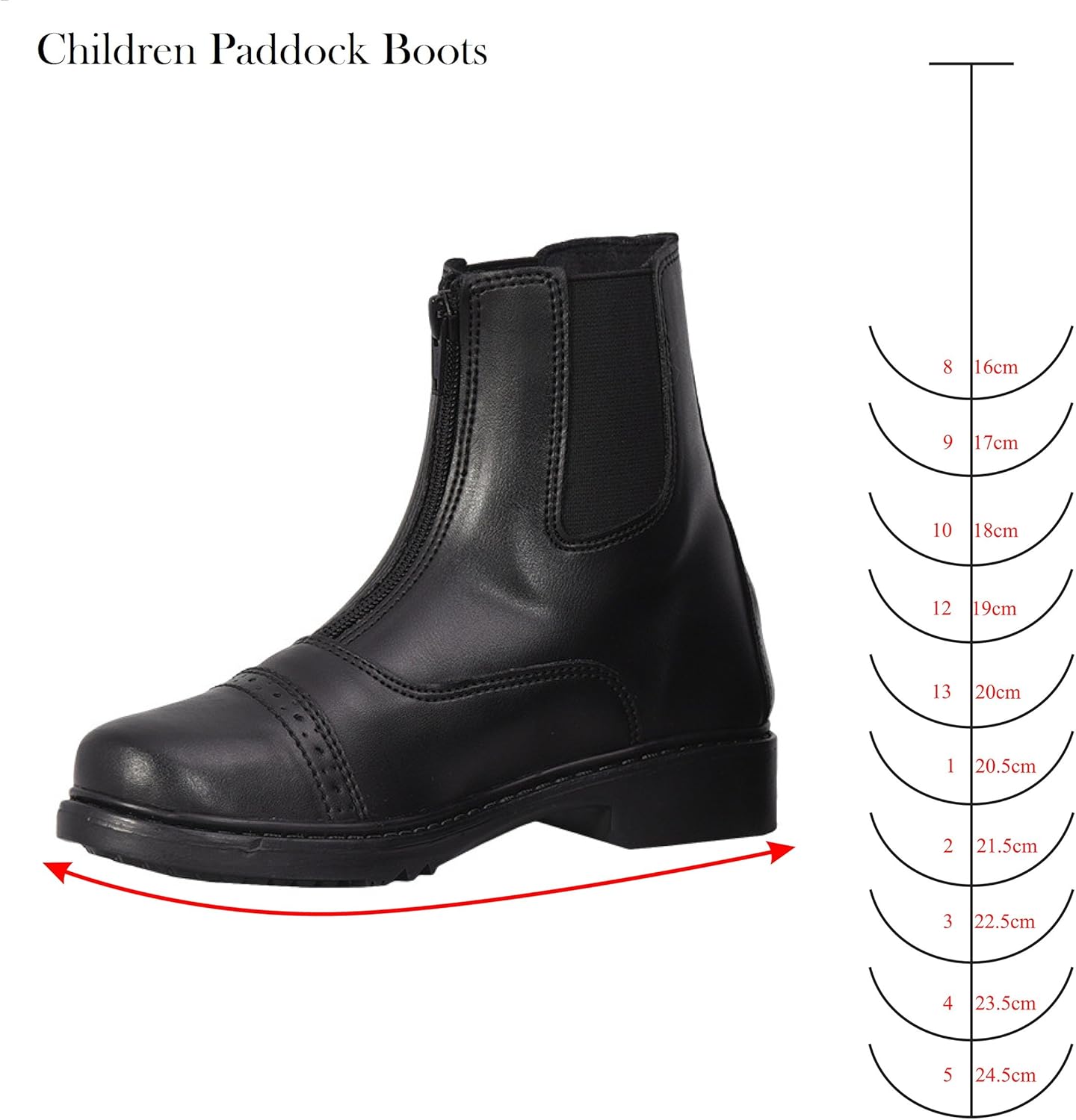 TuffRider Children's Unicorn Starter Front Zip Paddock Boots
