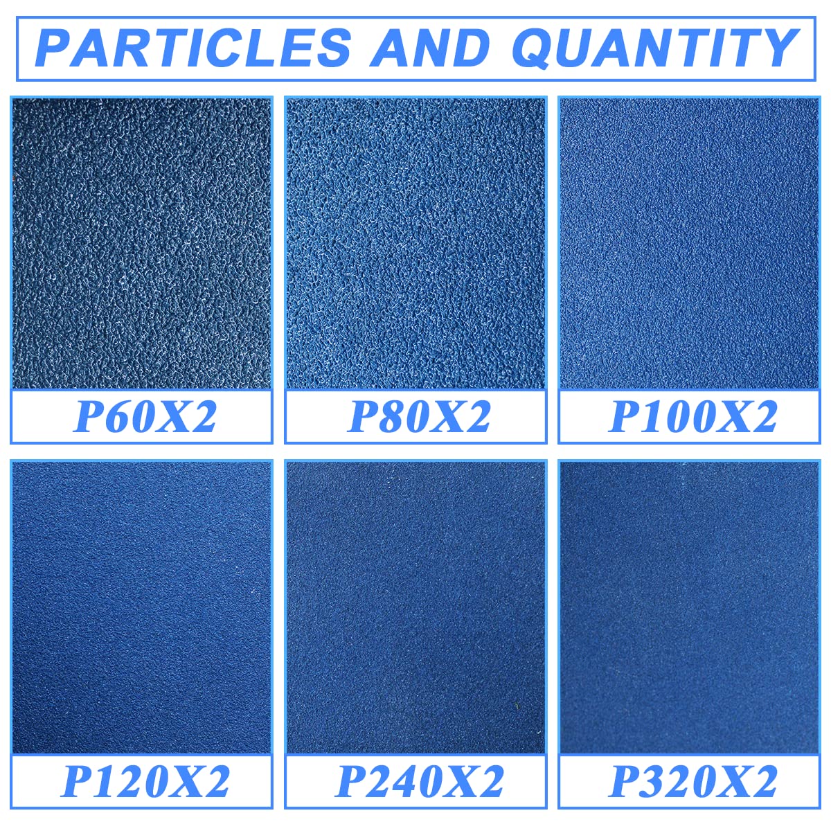 12 piezas Bandas de Lija 100 x 915 mm,Grano 2X60/80/100/120/240/320 para Lijadora de Banda.Utilizada para desbaste, Eliminación de Pintura y Pulido-FEIHU