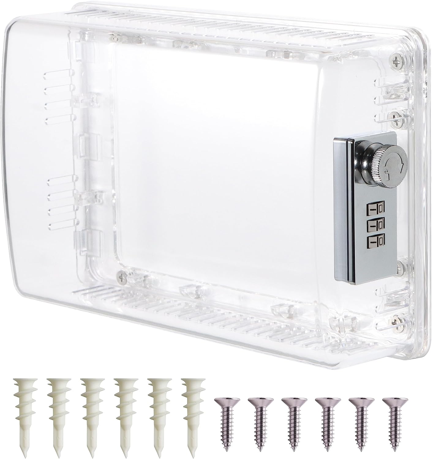 Thermostat Cover With Combination Lock, Clear Box Guard For AC Panel