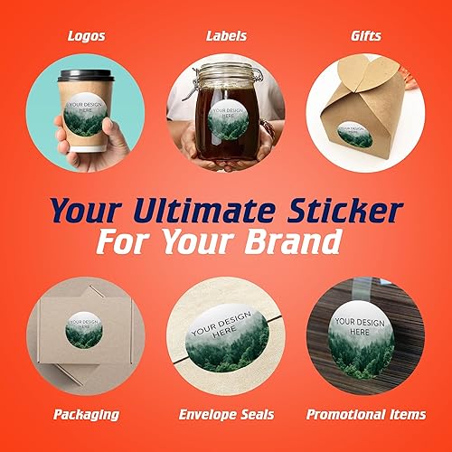 Vista 396 de DayStar Custom Signs & Design - 100 adhesivos de vinilo personalizables, con texto, imagen, diseño y logotipo; adhesivos para logotipo de embalaje