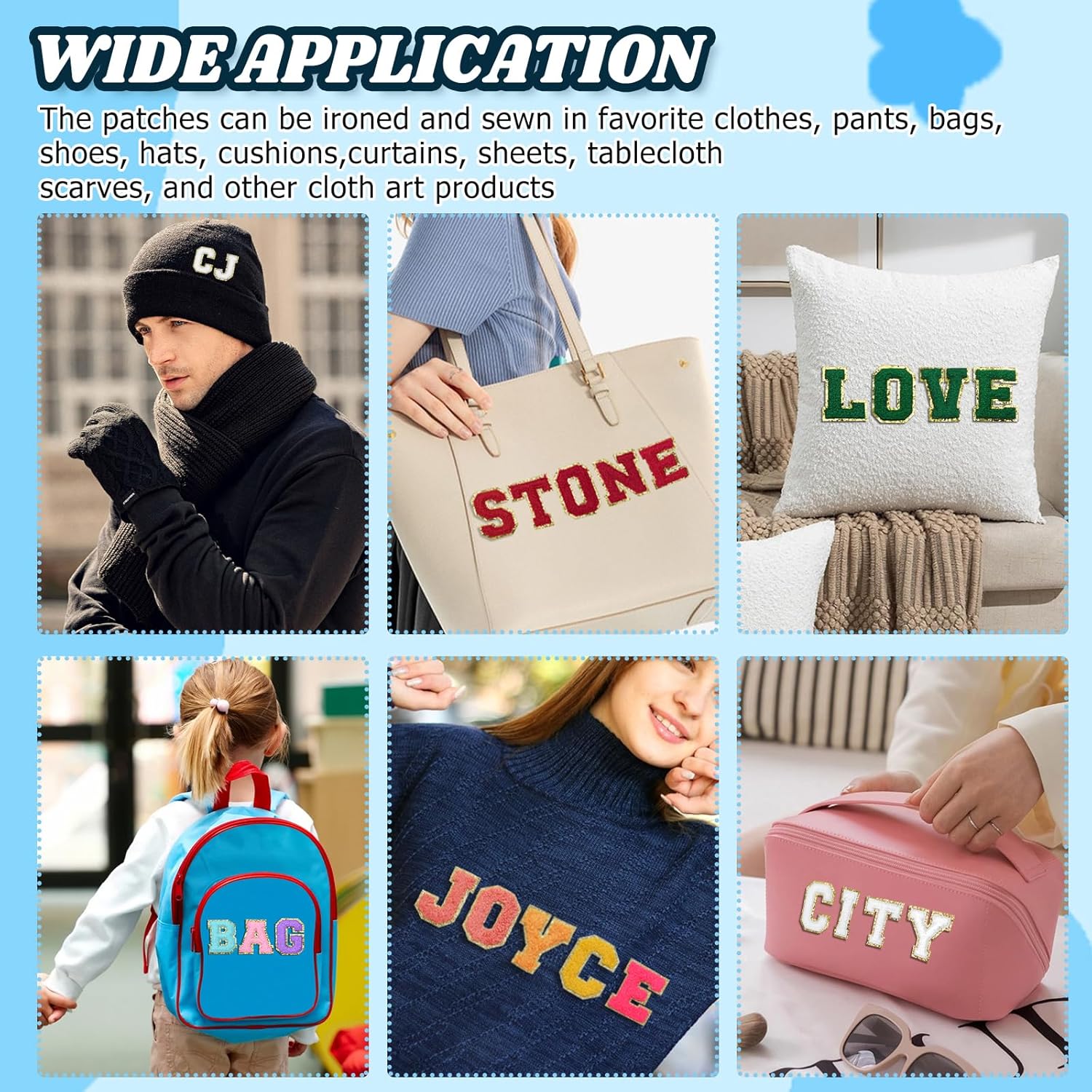 26 PCS Self Adhesive Patches Chenille Letters Patches, Red Varsity Letter Patches 2.2 Inches A-Z Felt Letter Stickers for Clothing Hats Backpacks - Image 6