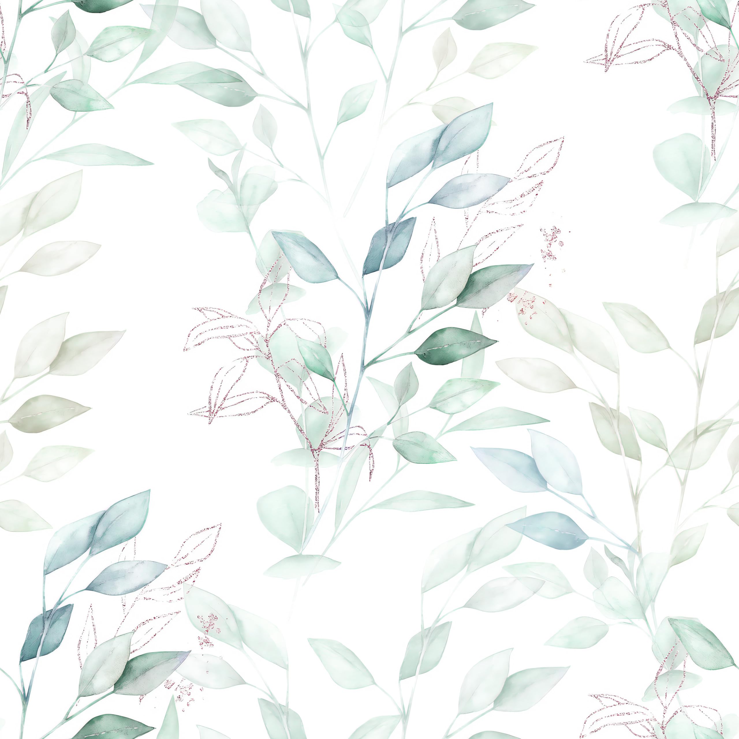 HeloHo Peel and Stick Wallpaper Light Green Leaf Self Adhesive Removable Wall Paper Waterproof Contact Paper for Bathroom Living Room Bedroom Decor 15.35" X 78.7"