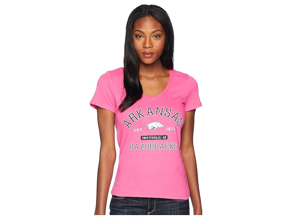 

Champion College Arkansas Razorbacks University V-Neck Tee (Wow Pink) Girl's T Shirt