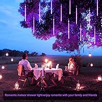 Vista 8 de JMEXSUSS Luces solares púrpuras de Halloween de las luces/250 luces de cadena de Halloween del LED