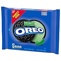 Vista 14 de OREO Galletas sándwich de chocolate con crema de menta, tamaño de fiesta, 24.95 onzas