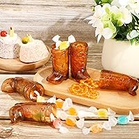 Vista 21 de Sieral 12 piezas de vasos de chupito de bota en collar con cuentas, vaso de chupito de vaquera de plástico, collar de vaso de chupito para novia