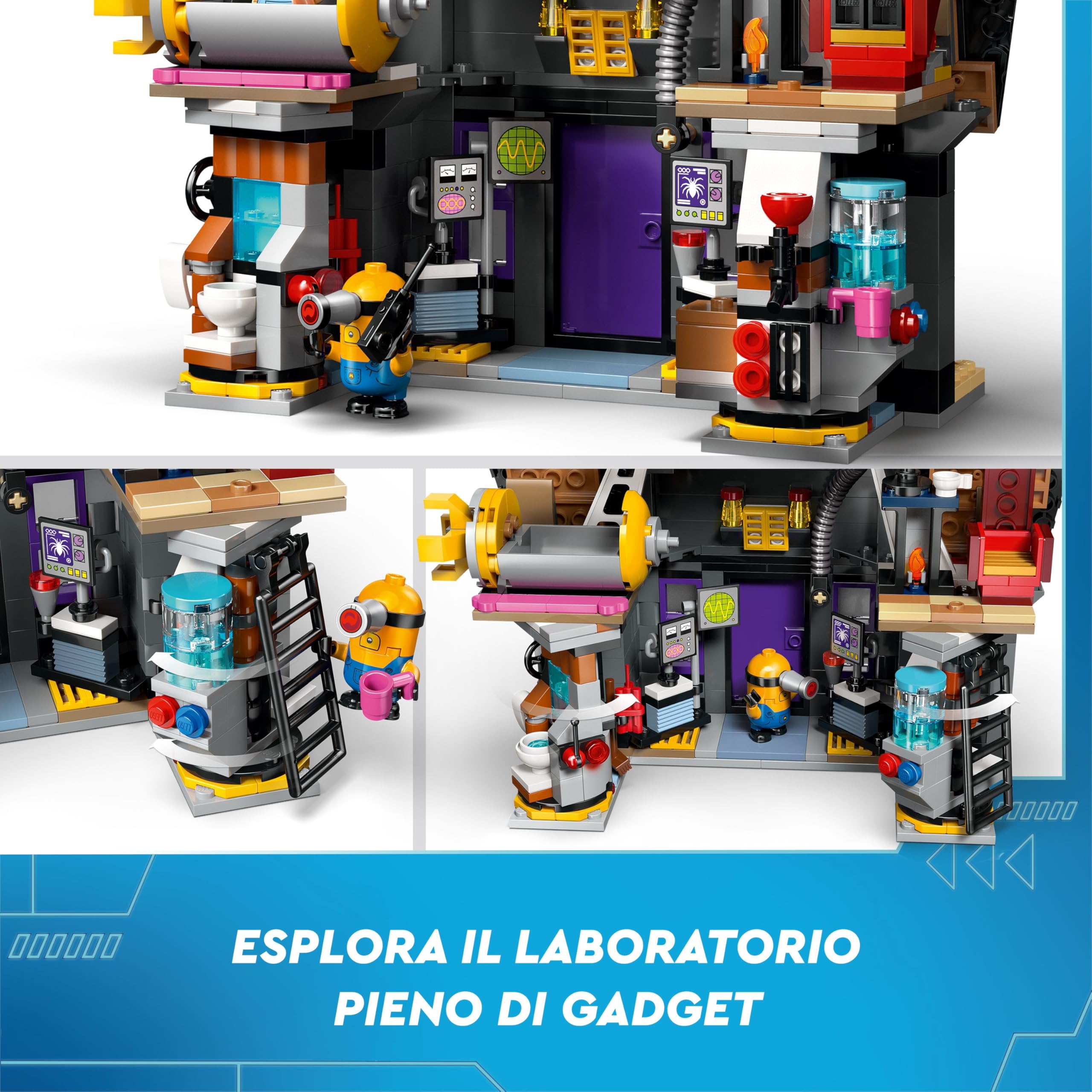 LEGO Cattivissimo Me I Minions e la Villa della Famiglia di Gru, Set dal Film della Illumination con Casa Giocattolo e Casetta sull'Albero da Costruire, Giochi per Bambini e Bambine da 8 Anni 75583