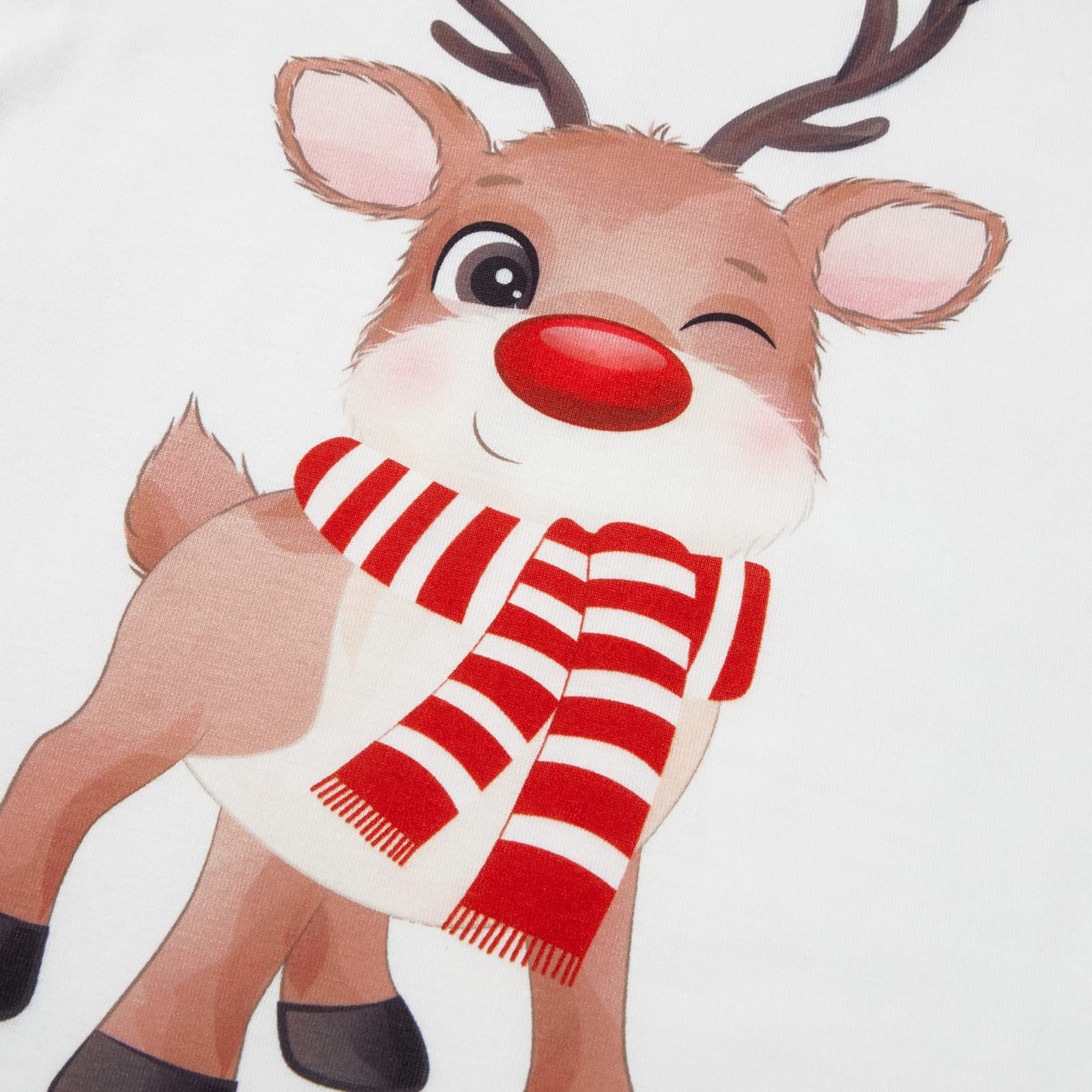 FeMereina FamilyConjunto de pijama de Navidad a juego con estampado de elk para adultos y niños, juego de ropa de descanso familiar