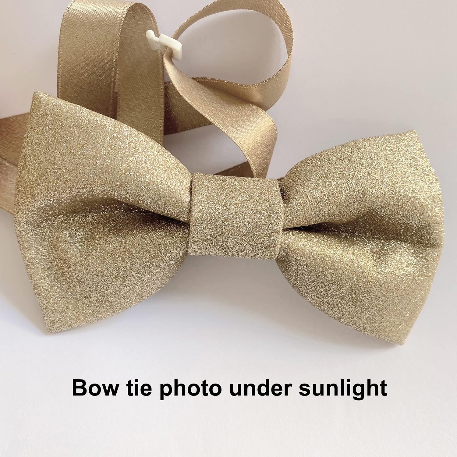 Men's Plain Color Pre-tied Bow Tie and Pocket Square Set | Glitter Sparkling Bow Tie set for men and women | CK Bow Tie