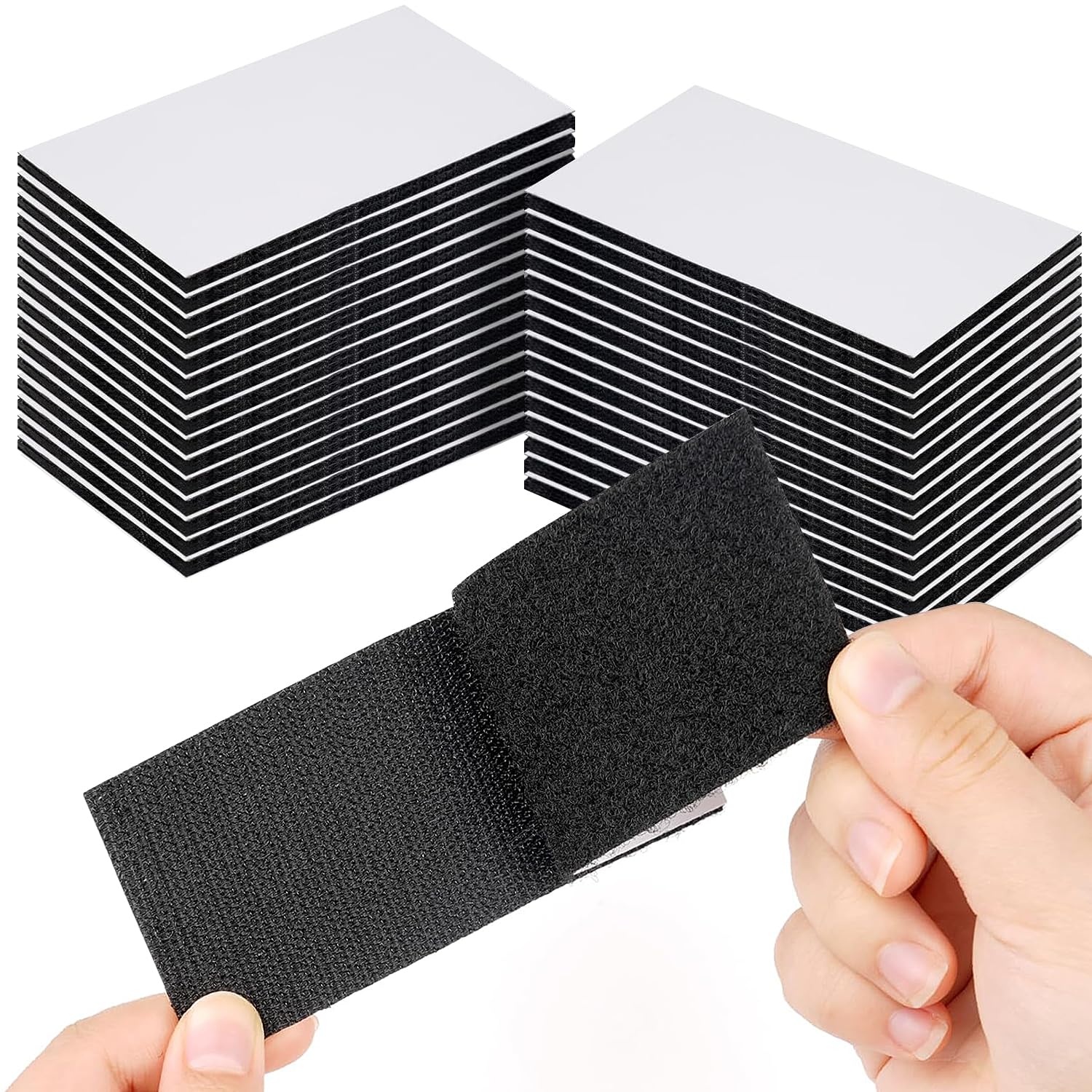 30 Pcs Hook and Loop Tape 50 x 100mm Strong Self Adhesive Velcro Tape Heavy Duty Double Sided Sticky Velcro Strips Tape Pad Suitable for Home Walls Floor Plastic Metal Glasses Industrial