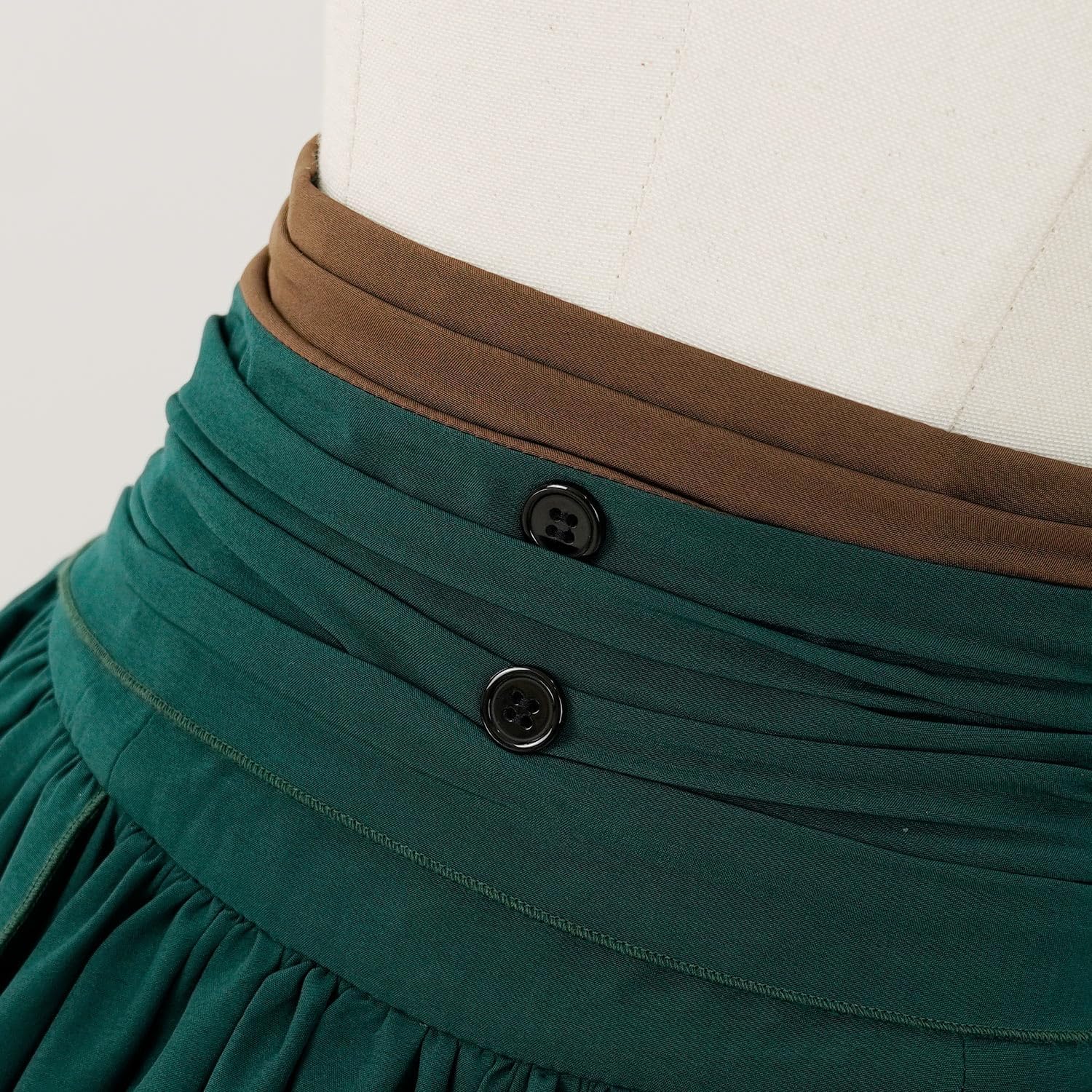 Women's Victorian Vintage Skirt Renaissance Medieval Pirate Peasant Maxi Elastic High Waist Skirts - Image 5