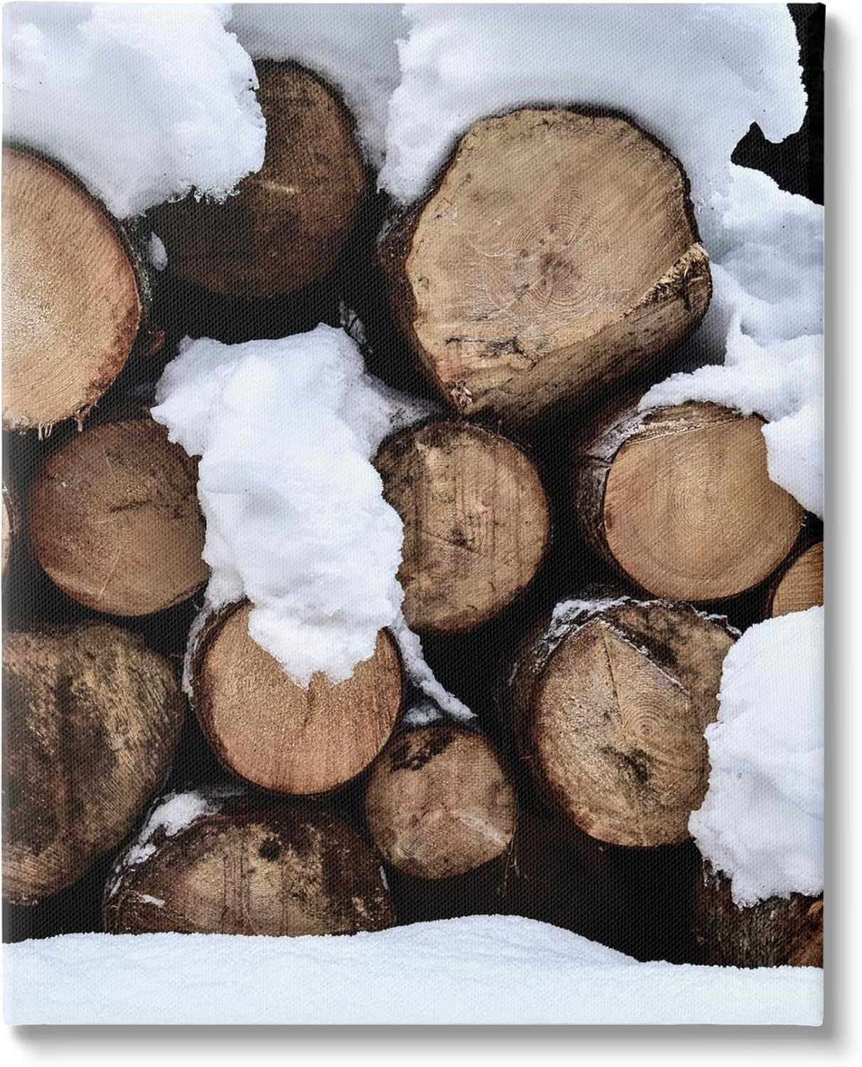 Stupell Industries Winter Snowy Logs Canvas Wall Art by Incado
