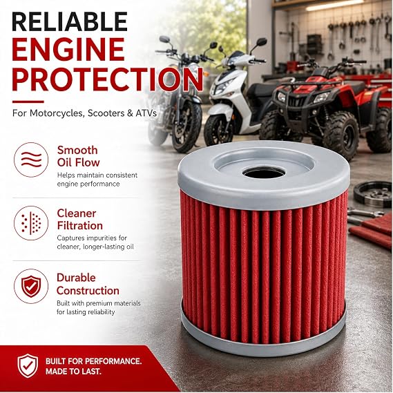 KN132 Oil Filter Compatible with Suzuki DRZ125 DR200 DR200SE LT160 LTF250