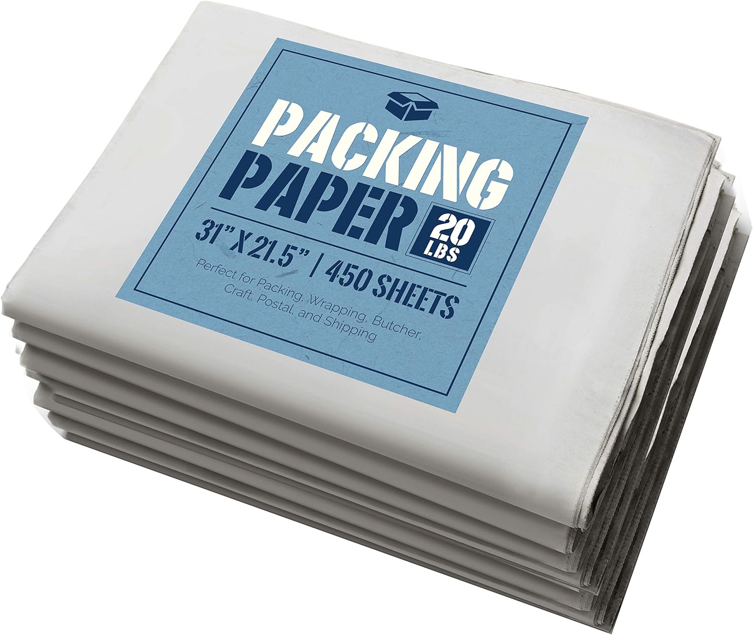 Newsprint Packing Paper: 20 lbs of Unprinted, Clean Newsprint Paper, 31" x 21.5
