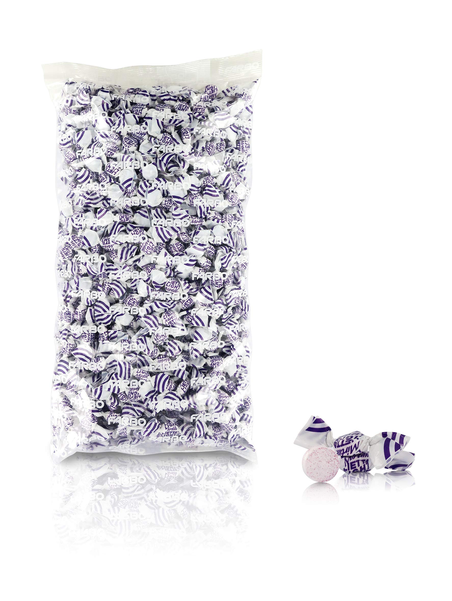 Caramelle Farbo Senza Zucchero al Mirtillo, Senza glutine, 1 kg - Lietta Light