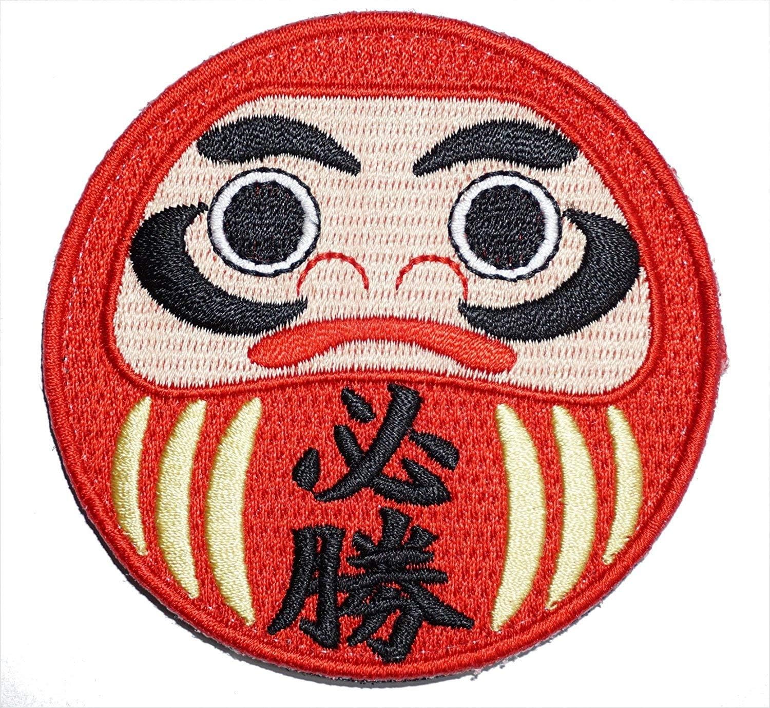 [Japan Import] 100% Embroidery Japan Patch Patches Daruma Hissyou A0207