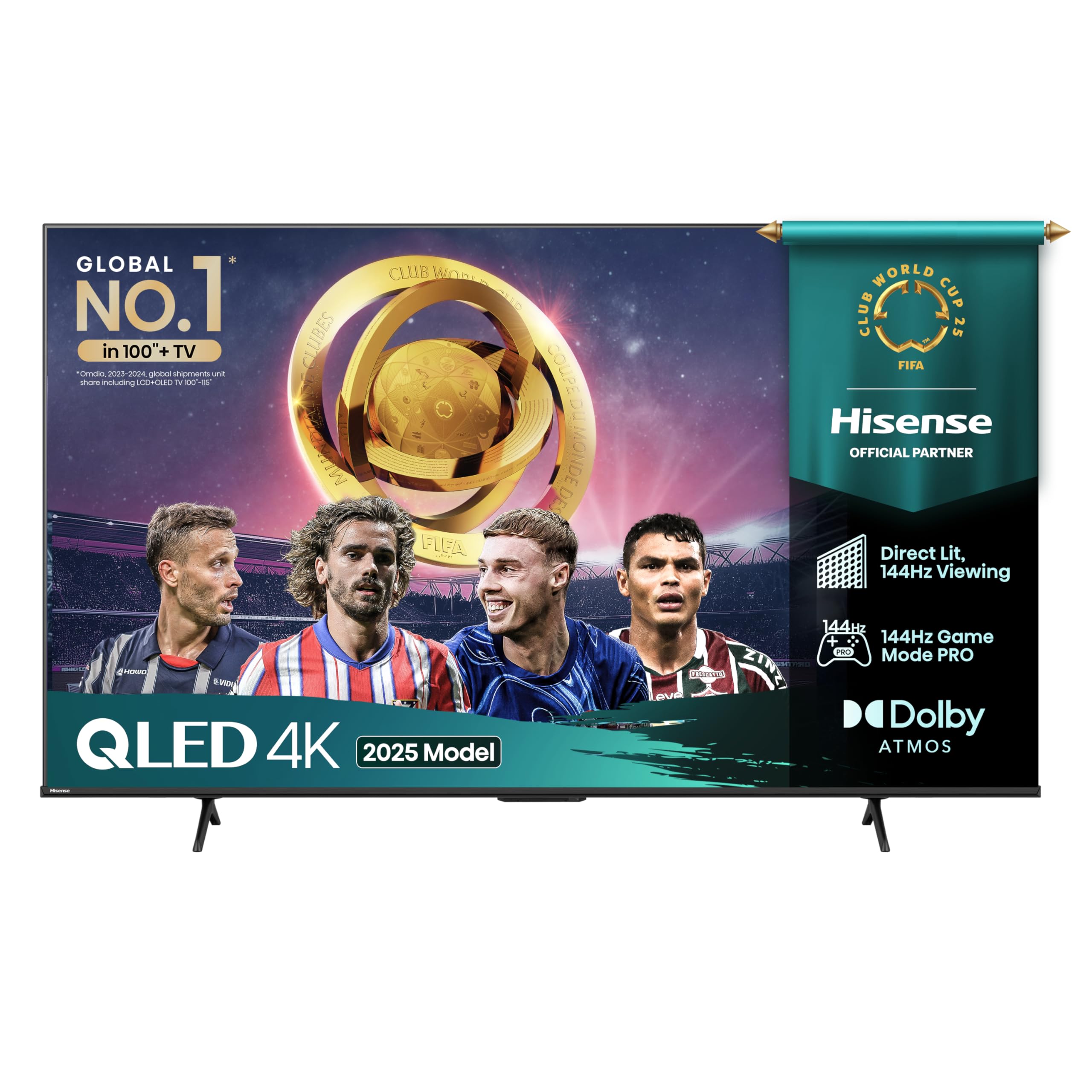 Hisense 85" 85E78QTUK PRO 144Hz QLED Smart AI TV - Hi-View AI Engine, 144Hz Game Mode PRO, Dolby Atmos, Quantum Dot Colour with Freely, Disney +, YouTube, Netflix