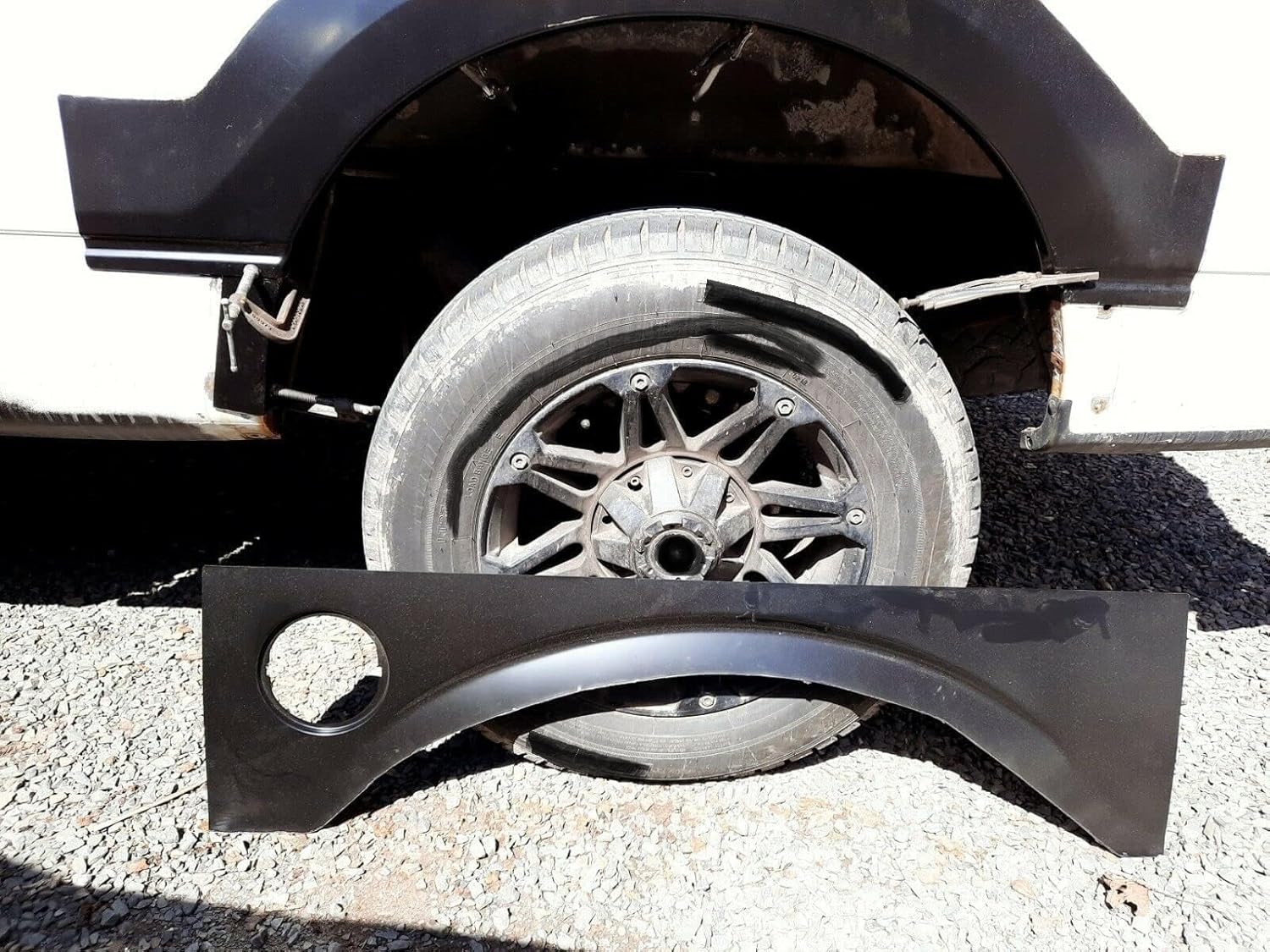 ECOTRIC Rear Wheel Arch Quarter Panel Compatible with 2009-2014 Ford F150 LD W/O Molding Holes, Bed Upper Repair Panel Replacement Steel Left & Right