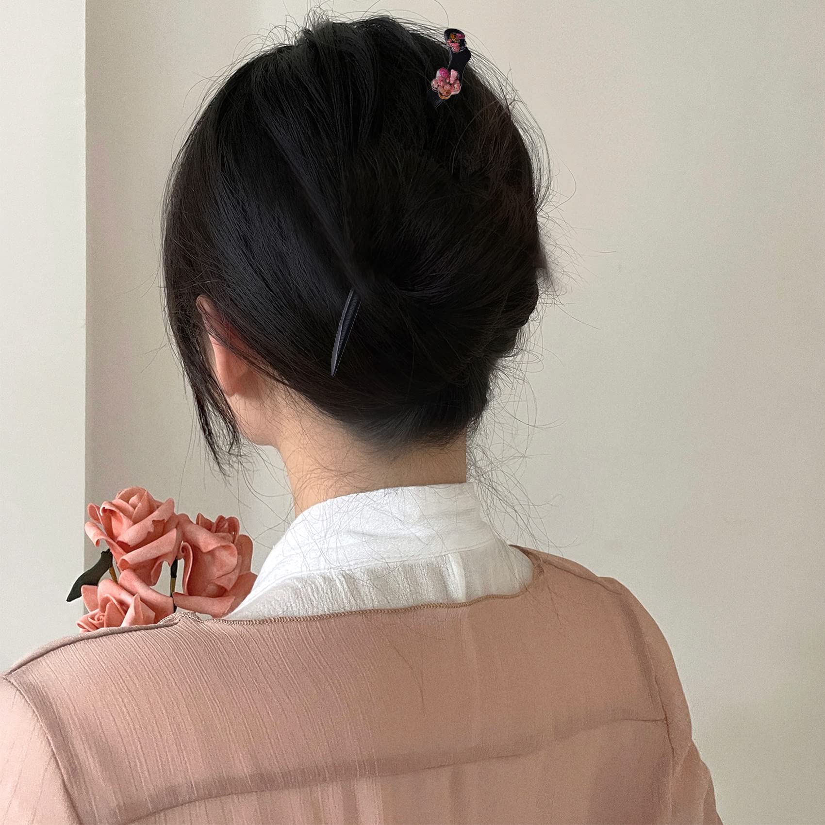 bacchette per capelli, Bacchette for capelli semplici in lega for forcina in metallo for chignon Bastoncini for capelli stile antico for acconciature da donna e ragazza(Style1)