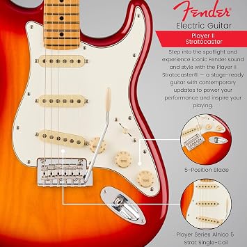 Fender Player II Stratocaster, Maple Fingerboard, Aged Cherry Burst
