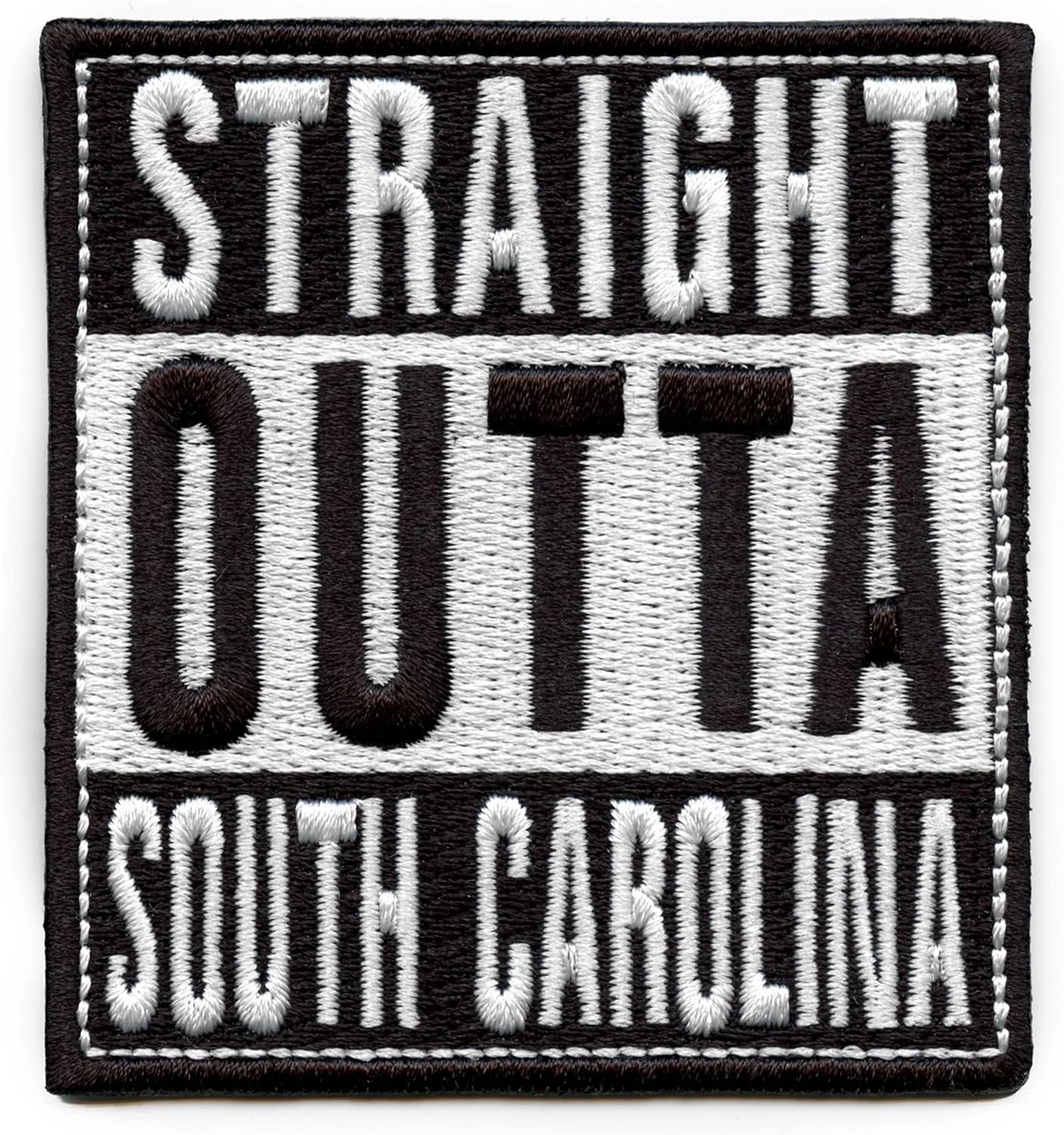 Straight Outta South Carolina Patch Embroidered Iron On