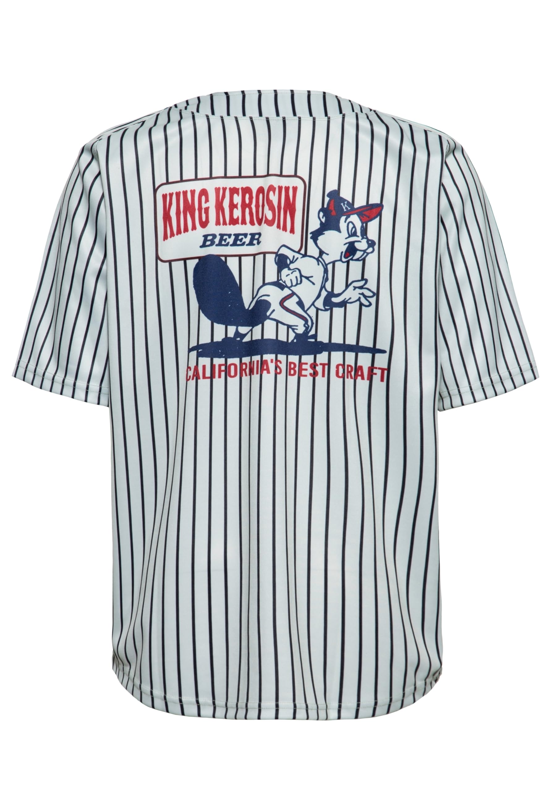 King Kerosin Herren Baseball Shirt Baseballhemd Baseball Trikot Beer Los Angeles Rockabilly 50s California Beer