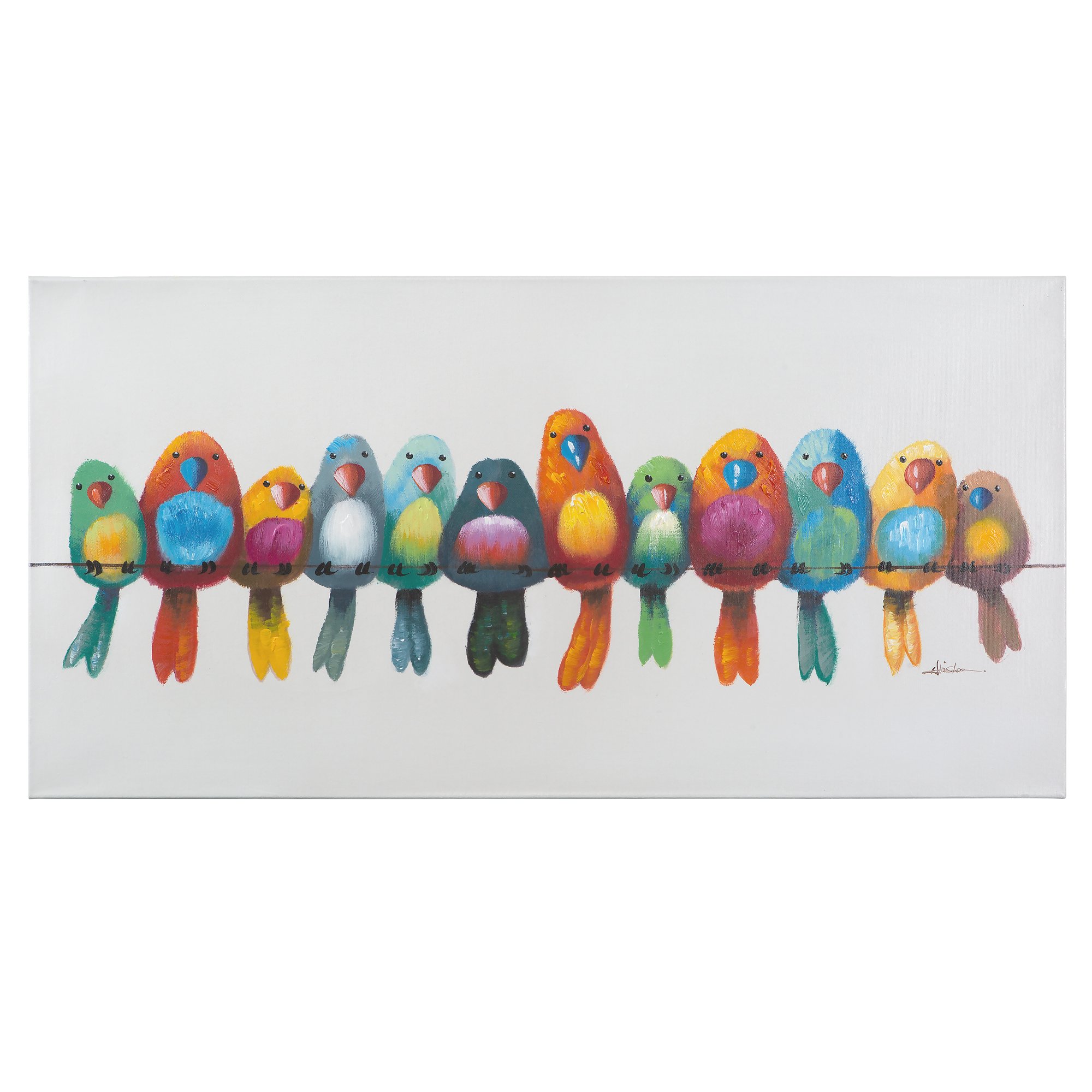 Yosemite Home Decor ARTAC0436C Birds on A Wire I Multi, 48.00
