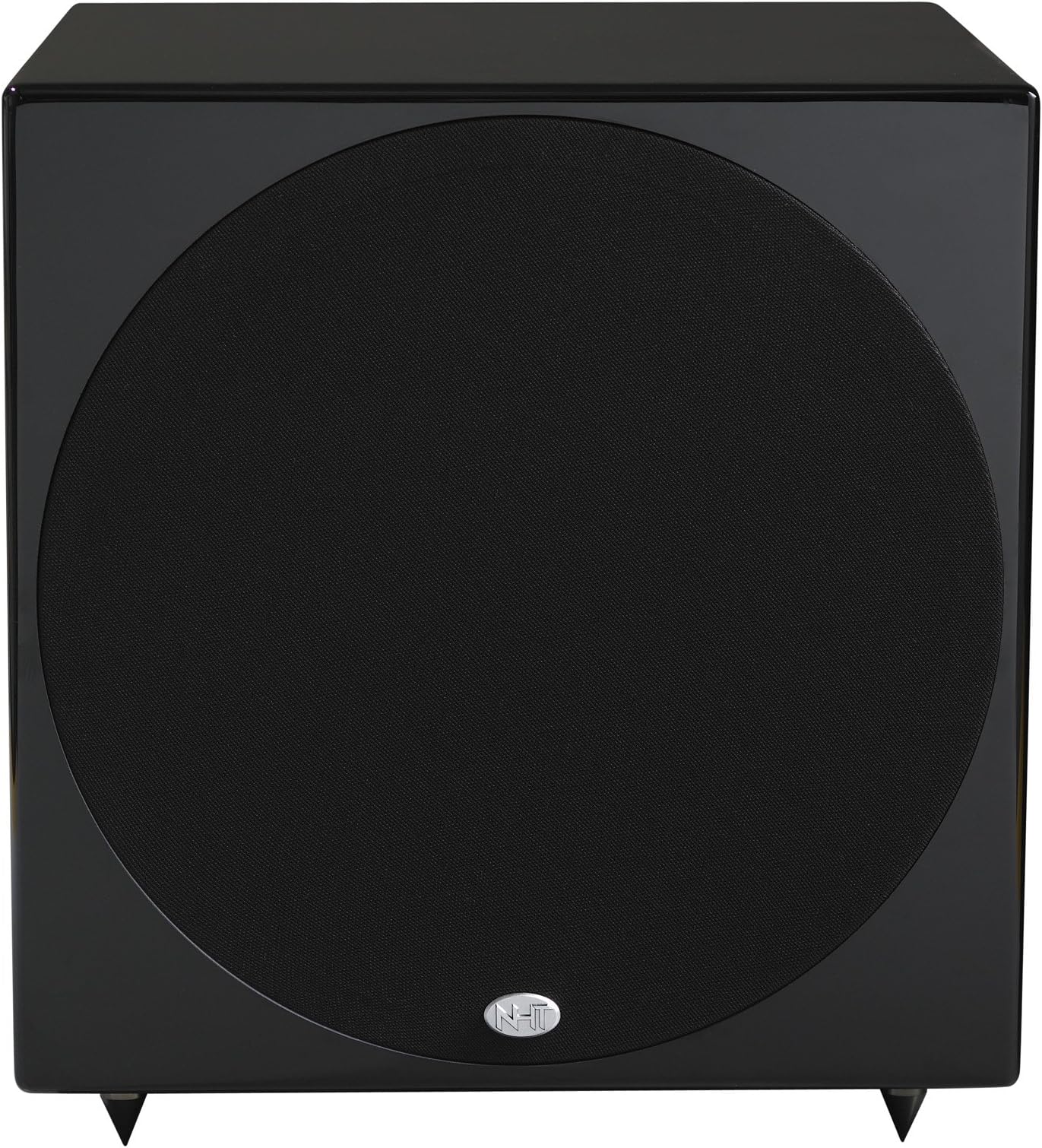 NHT B-12d 500-Watt Powered Subwoofer with DSP (Piano-Gloss Black, Single)