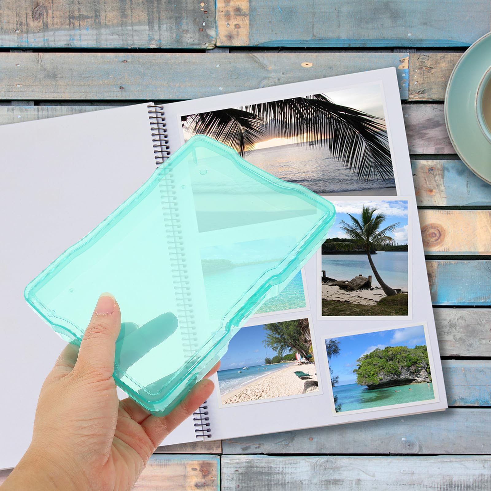 Beavorty Scatola Portafoto 4x6 in Plastica Resistente, Organizzatore di Foto e Cartoline, Custodia Portatile per Piccoli Oggetti e Accessori, per Ordine Scrivania e Archiviazione Domestica