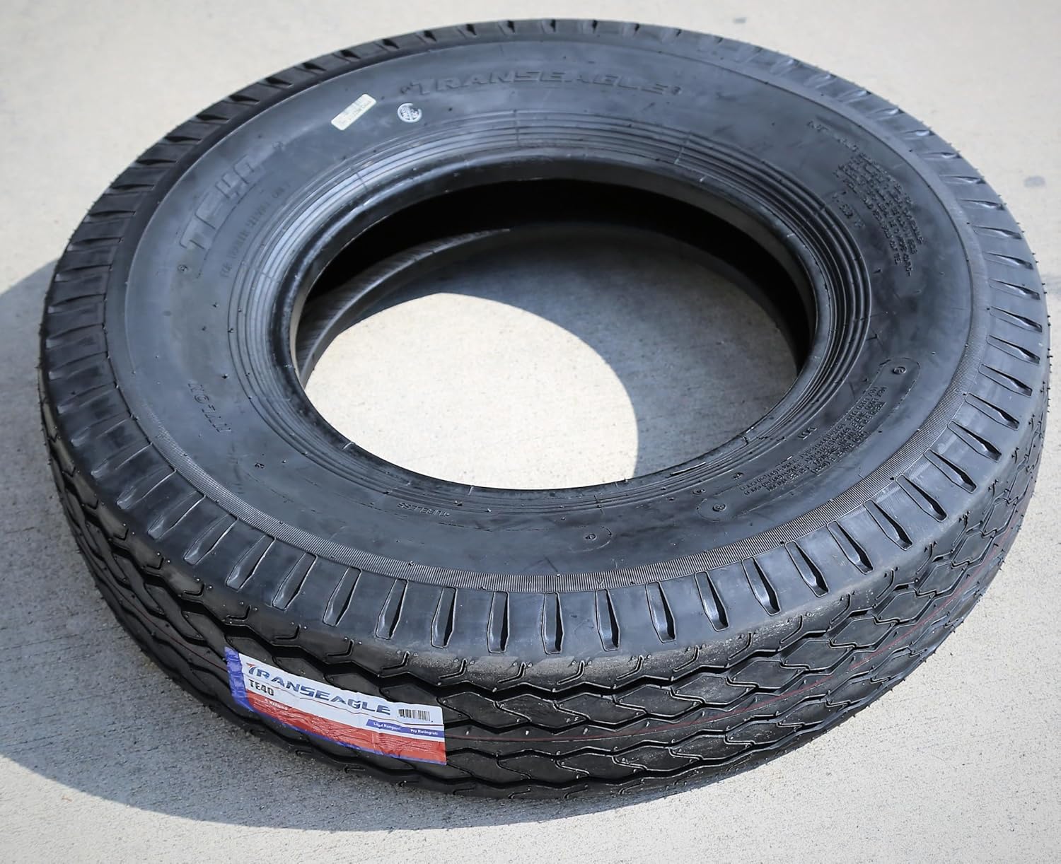 Set of 4 (FOUR) Transeagle TE40 Premium Trailer Tires-ST7-15 7X15 (205/90D15) 118G Load Range E LRE 10-Ply BSW Black Side Wall